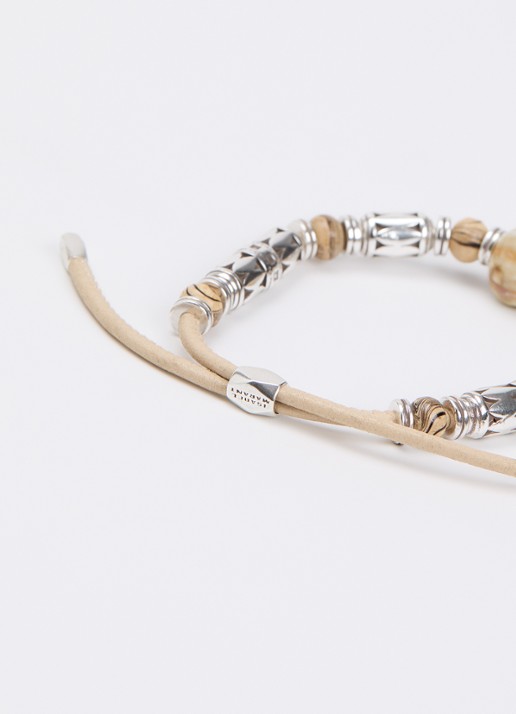 Isabel Marant Janis armband van leer - detail beige
