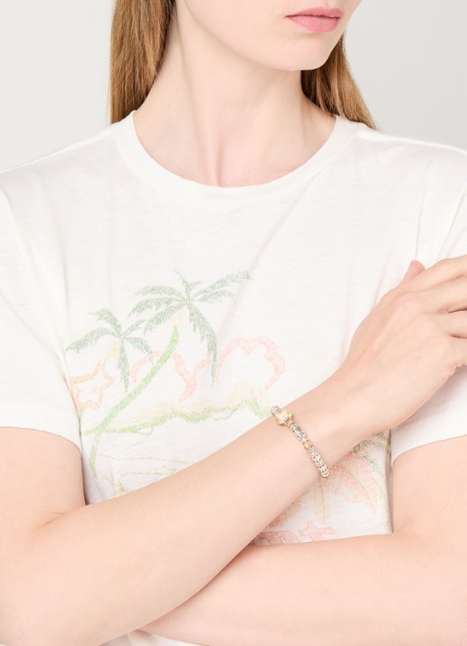 Isabel Marant Janis armband van leer - voorkant 3 beige