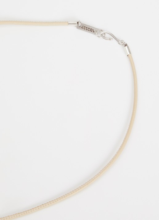 Isabel Marant Janis ketting met hanger - detail 2 beige