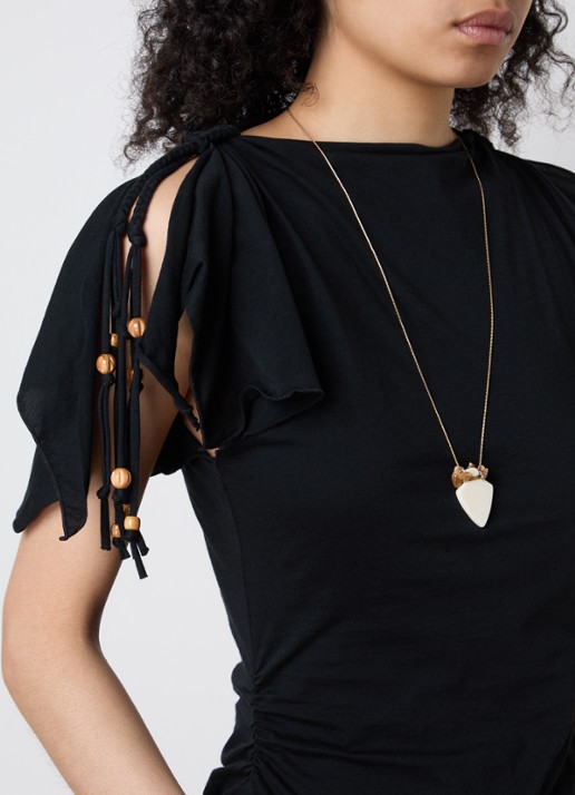 Isabel Marant Jazia top met gedrapeerd detail - detail 3 zwart