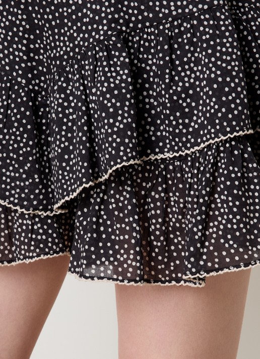 Isabel Marant Jocadia mini broekrok met stippenprint - detail 4 zwart