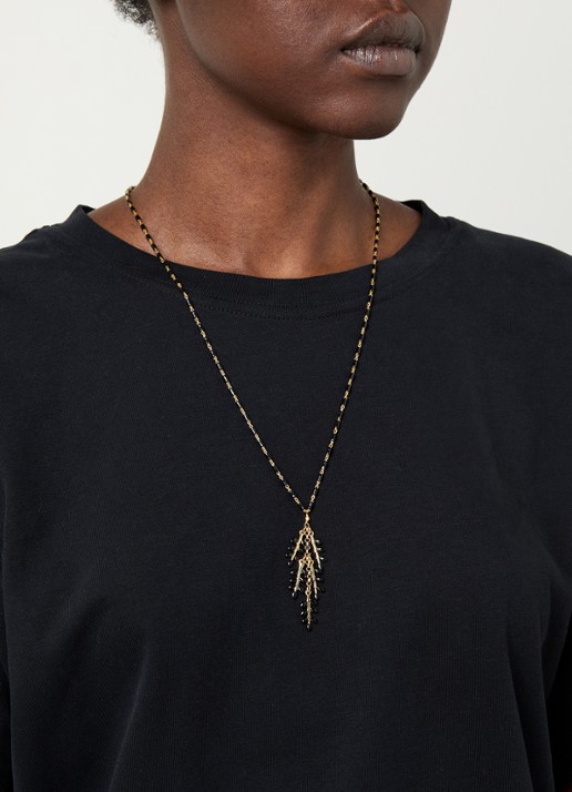 Isabel Marant Ketting met hanger - voorkant 2 zwart