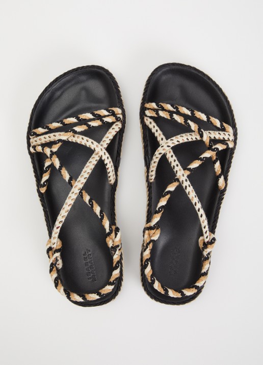 Isabel Marant Kitza sandaal van leer  - detail 3 zwart