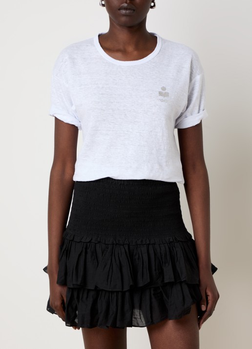 Isabel Marant Kolida T-shirt van linnen met logo