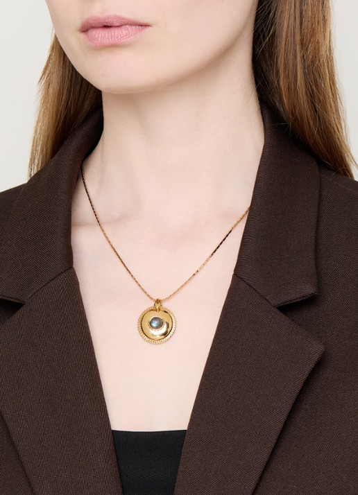 Isabel Marant Lam ketting met hanger - voorkant 2 goud