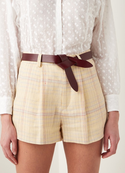 Isabel Marant Lecce riem van kalfsleer - voorkant 3 rood