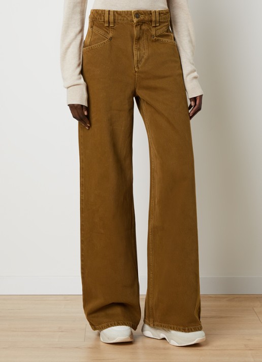 Isabel Marant Lemony high waist wide leg jeans met steekzakken