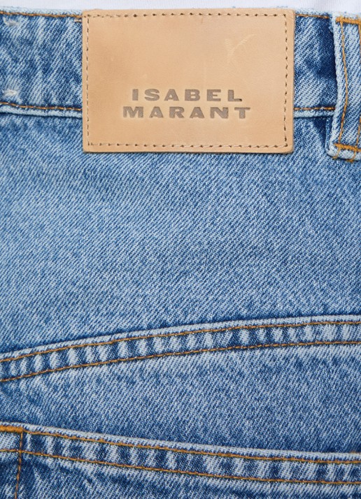 Isabel Marant Lemony high waist wide leg jeans met steekzakken - detail 4 indigo