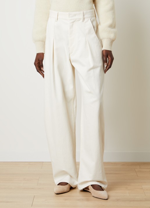 Isabel Marant Lenadia high waist wide fit broek met steekzakken