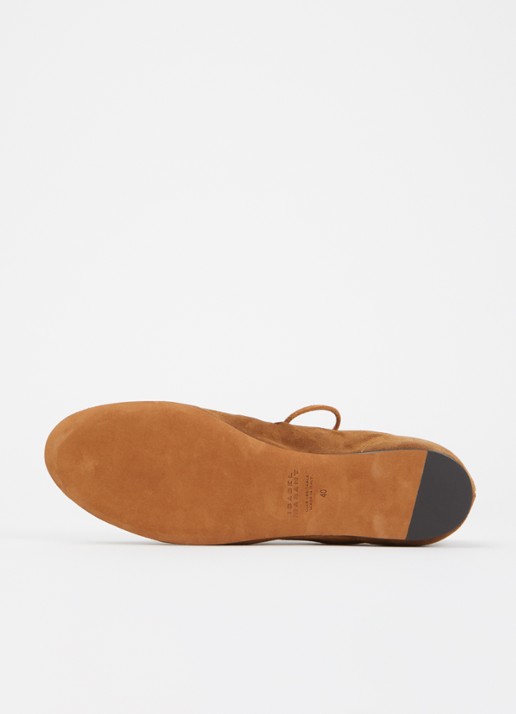 Isabel Marant Leyza sneaker van kalfssuède - detail 6 cognac