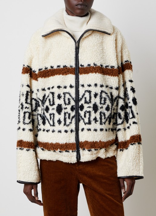 Isabel Marant Lijka jack van fleece met print