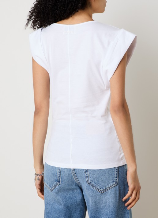 Isabel Marant Maisan top met asymmetrische zoom - achterkant 5 wit