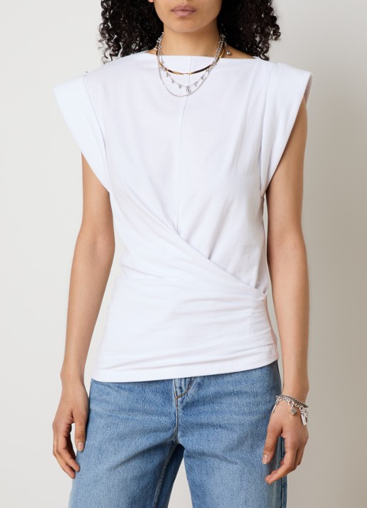 Isabel Marant Maisan top met asymmetrische zoom