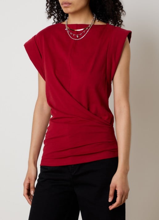 Isabel Marant Maisan top met asymmetrische zoom