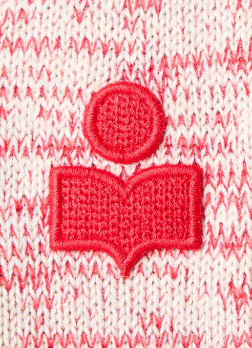 Isabel Marant Masan grofgebreide trui in wolblend met gemêleerd dessin - detail 3 rood