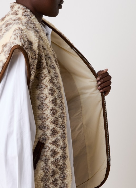 Isabel Marant Maximilia gilet in wolblend met steekzakken - detail 4 beige