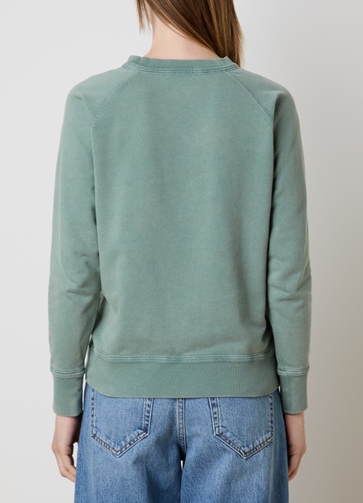 Isabel Marant Millyny sweater met flock logoprint - achterkant 3 groen