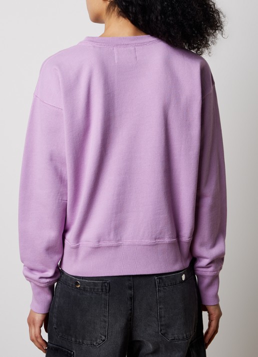Isabel Marant Mobyli sweater met flock logoprint - achterkant 3 lila