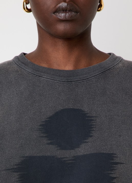 Isabel Marant Mobyli sweater met logoprint - detail 5 antraciet