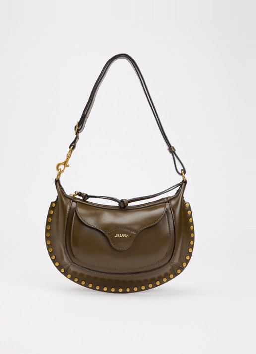 Isabel Marant Moon pocket schoudertas van kalfsleer met studs en verstelbare schouderriem