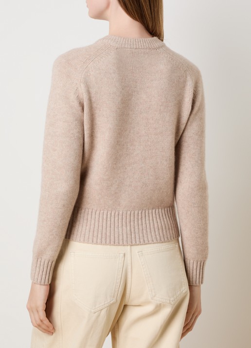 Isabel Marant Murielle fijngebreid vest in kasjmierblend met asymmetrisch detail - achterkant 5 beige