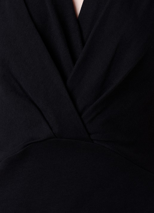 Isabel Marant Nadrine top met schoudervulling en V-hals - detail 4 zwart