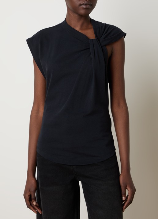 Isabel Marant Nayda T-shirt van  katoen met asymmetrische hals