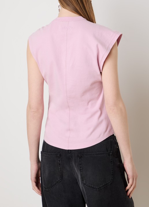 Isabel Marant Nayda top met knoopdetail - achterkant 3 roze
