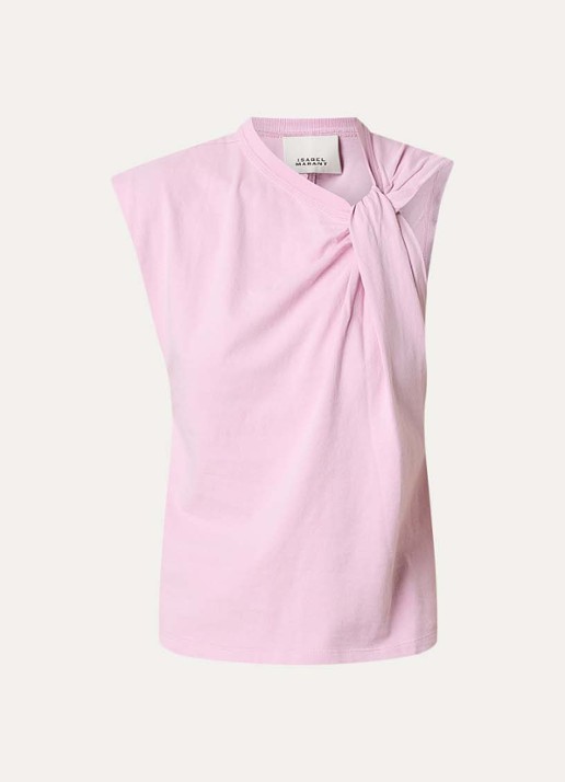 Isabel Marant Nayda top met knoopdetail - voorkant 4 roze
