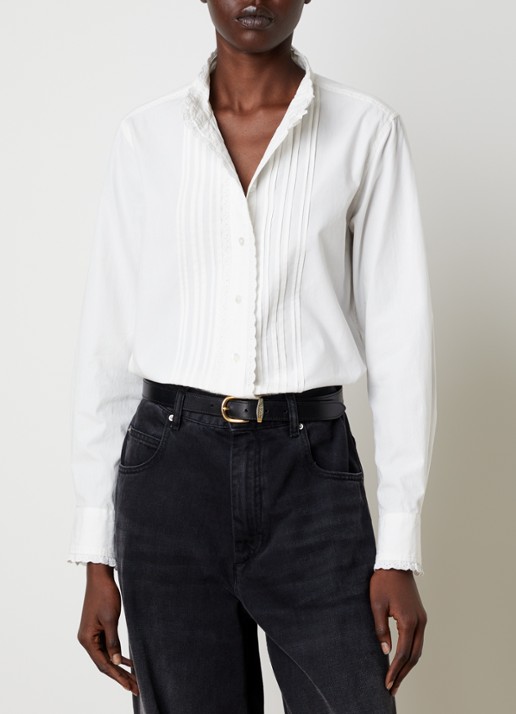 Isabel Marant Nazila blouse met broderie