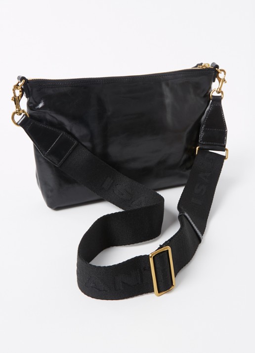 Isabel Marant Nessah clutch van lakleer - achterkant 5 zwart