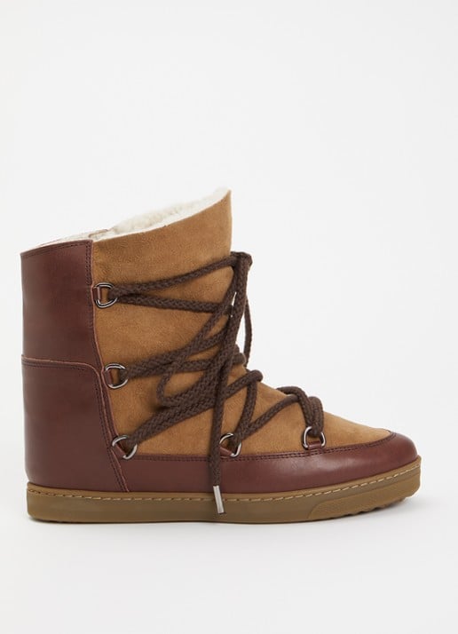 Isabel Marant Nowles snowboot van leer met suède details