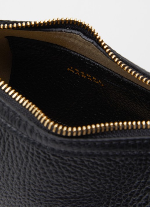 Isabel Marant Oskan Moon schoudertas van leer met studs en verstelbare schouderriem - detail 3 zwart