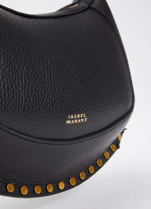 Isabel Marant Oskan Moon schoudertas van leer met studs en verstelbare schouderriem - detail 5 zwart