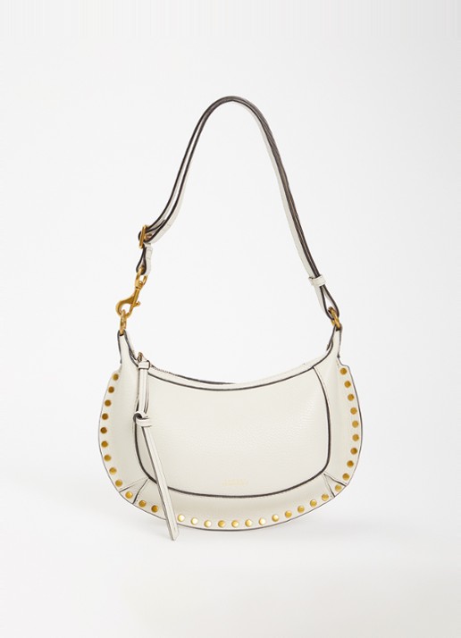 Isabel Marant Oskan Moon schoudertas van leer met studs