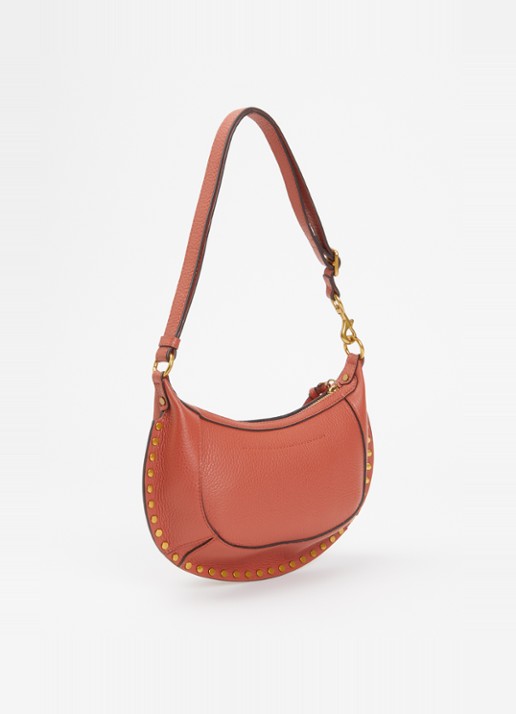 Isabel Marant Oskan Moon schoudertas van leer met studs - achterkant 2 beige