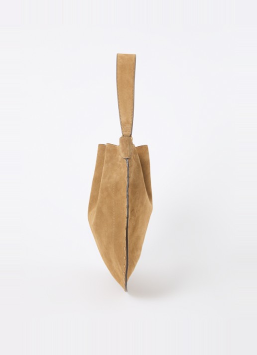 Isabel Marant Oskan shopper van kalfssuède met uitneembaar etui - detail 2 zand