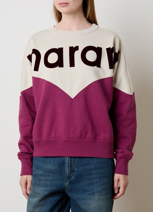 Isabel Marant Oversized sweater met flock logoprint