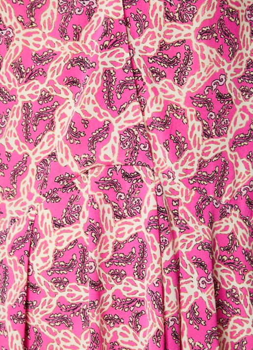 Isabel Marant Patel midi jurk in zijdeblend met print - detail 5 roze