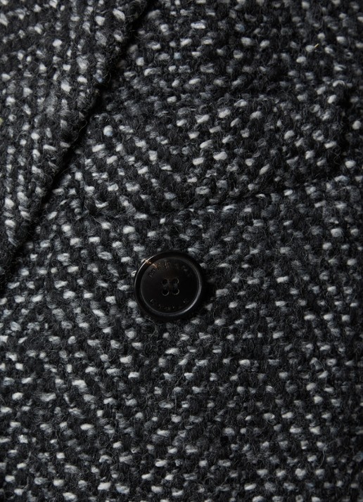 Isabel Marant Pilda double-breasted mantel in wolblend met klepzakken - detail 2 antraciet