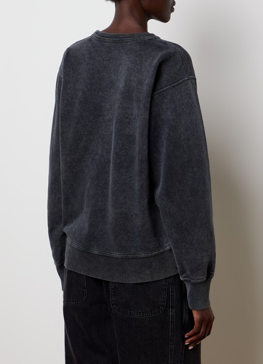 Isabel Marant Rise sweater met logoborduring - achterkant 5 antraciet