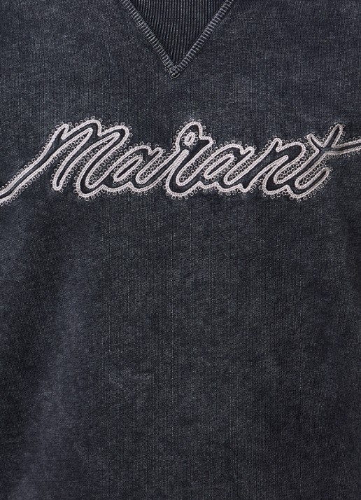 Isabel Marant Rise sweater met logoborduring - detail 2 antraciet