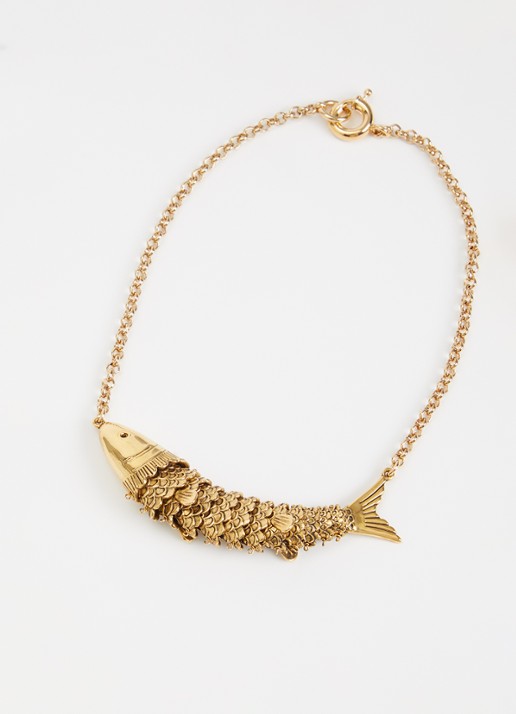 Isabel Marant River choker verguld - detail goud