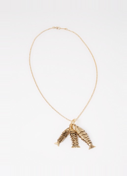 Isabel Marant River ketting met hanger - detail goud