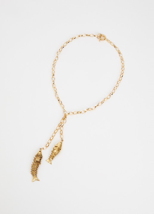 Isabel Marant River Long ketting verguld - detail goud