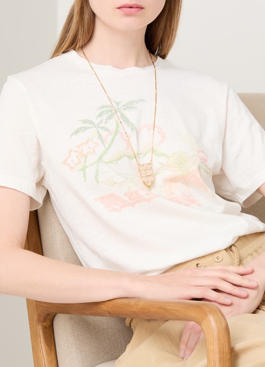 Isabel Marant Rock ketting met kristal - voorkant 2 goud