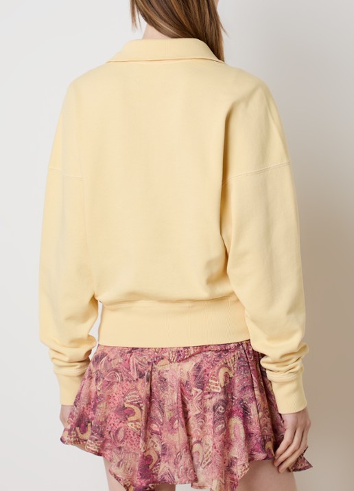 Isabel Marant Ross schipperstrui met logo - achterkant 5 lichtgeel