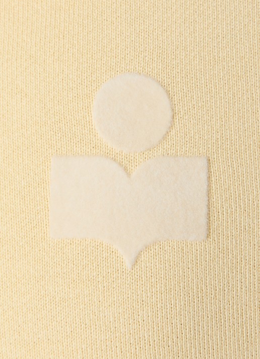 Isabel Marant Ross schipperstrui met logo - detail 4 lichtgeel