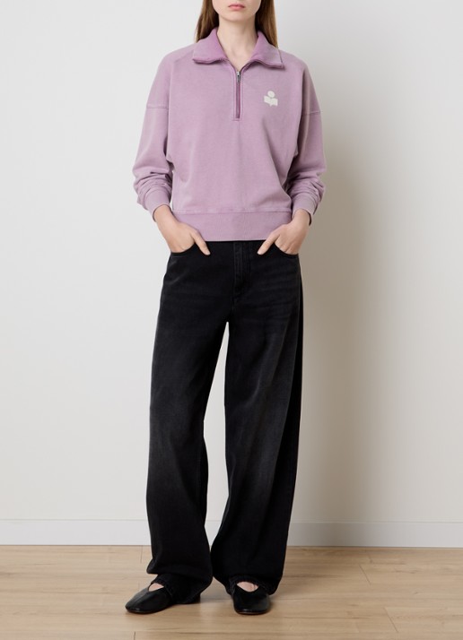Isabel Marant Ross schipperstrui met logo - voorkant 3 lavendel
