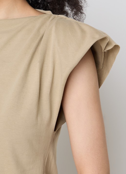 Isabel Marant Sebani top met asymmetrische zoom - detail 4 brons